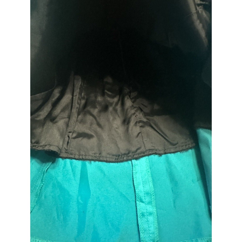 Jessica McClintock Gunne Sax Women Size 3/4 Strapless Gown Prom Dress Teal Blue - Picture 14 of 16